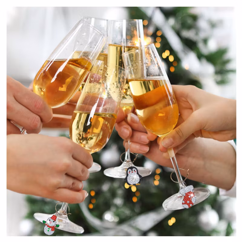 Diamond Painting Glassmycken 8-Pack Jul