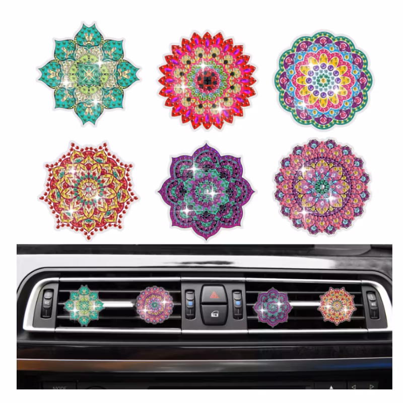 Diamond Painting Bildekoration 6-Pack  Mandala -REA