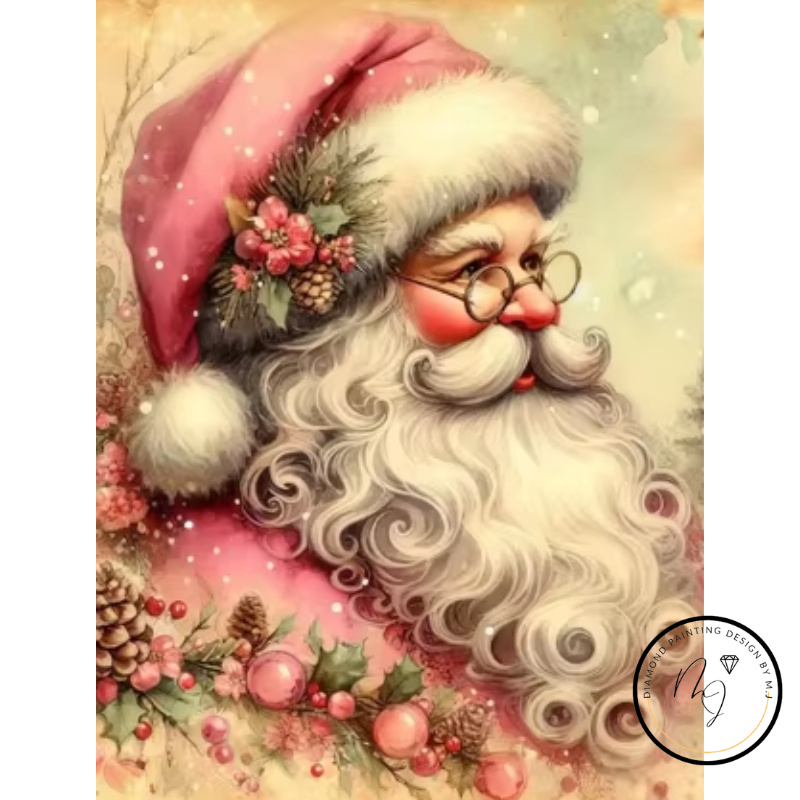 Diamanttavla Tomte Rosa 40x50