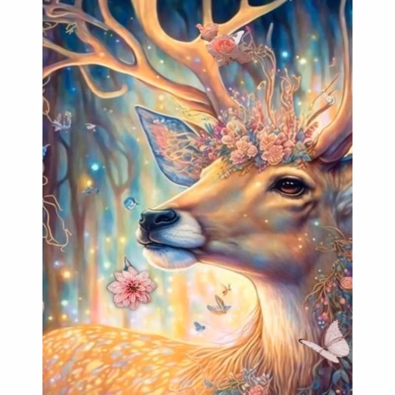 Diamanttavla Fantacy Deer 40x50