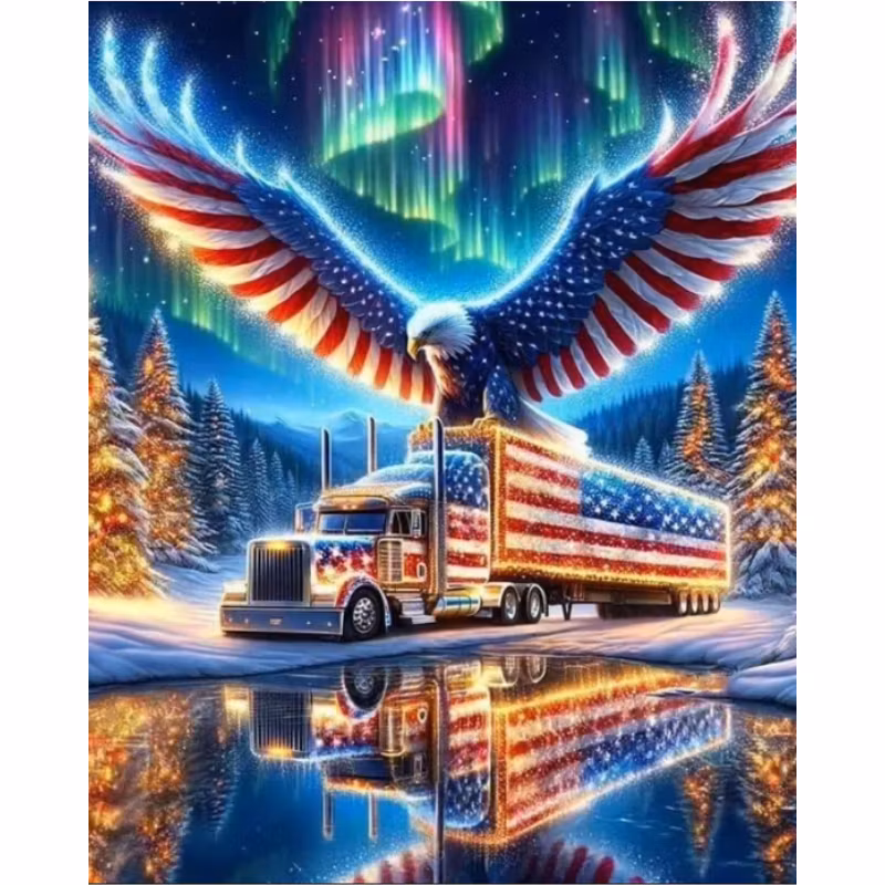 Diamanttavla American Eagle 50x70