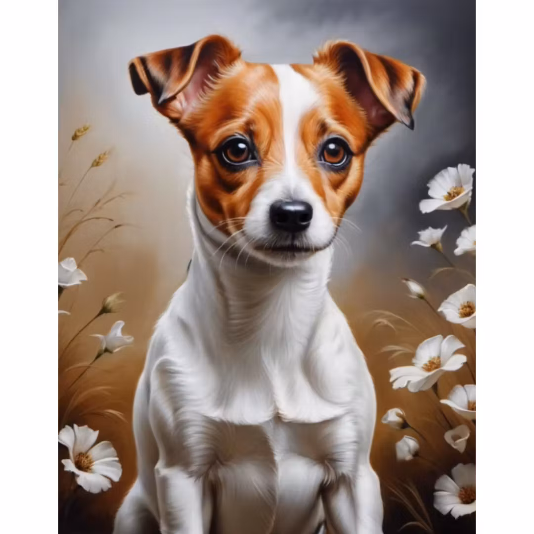 Diamanttavla Jack Russel 40x50 - REA