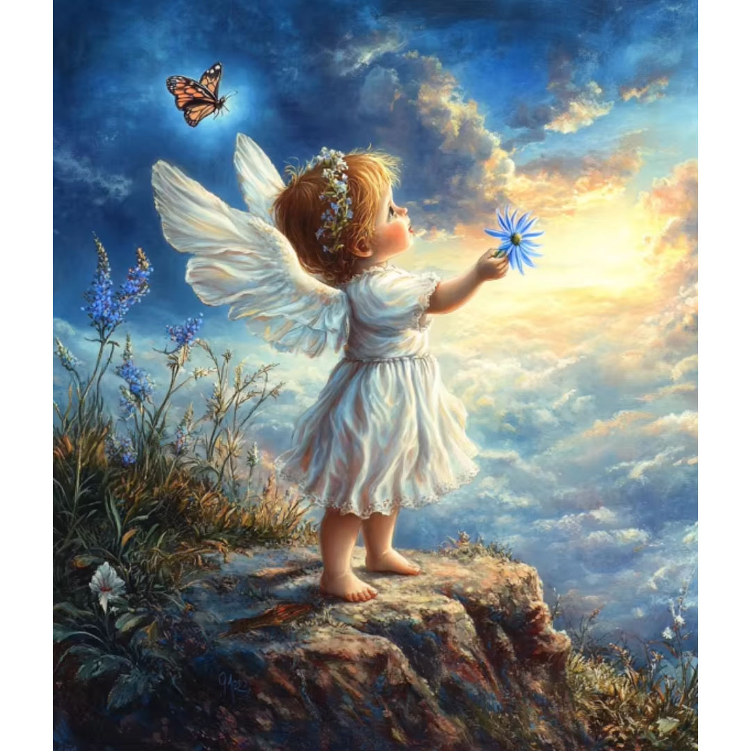 Diamanttavla Little Angel 40x50