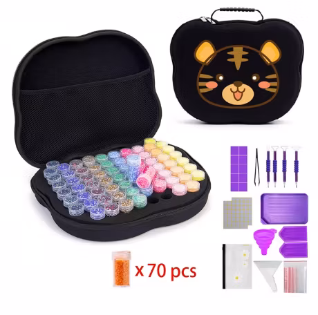 Pärlförvaring Väska Kids Med 70 Burkar Och tillbehör