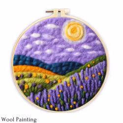 Wool Painting Lila Sommardröm 20x20