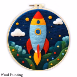 Wool Painting Raket 20x20