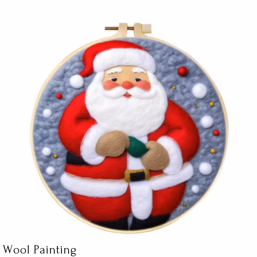 Wool Painting Tomte 20x20