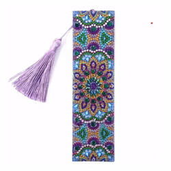 Diamond Painting Bokmärke Purple Flower 21x6 cm