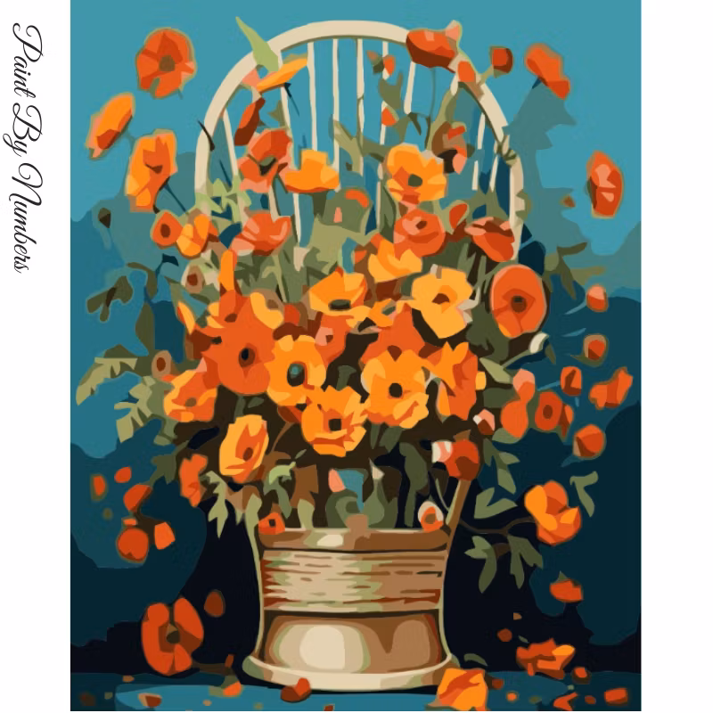 Paint By Numbers Vallmobukett 40x50