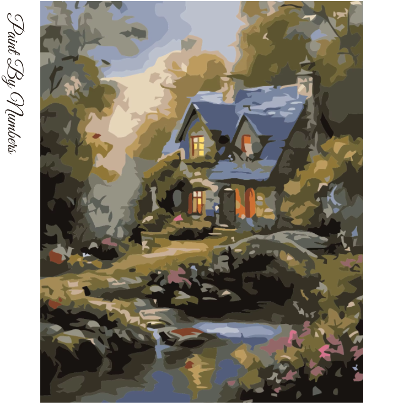 Paint By Numbers Skogsstuga 40x50