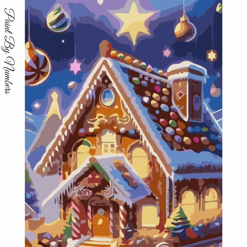 Paint By Numbers Gingerbread House 40x50