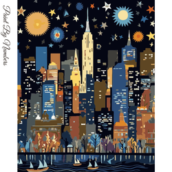 Paint By Numbers City By Night 40x50