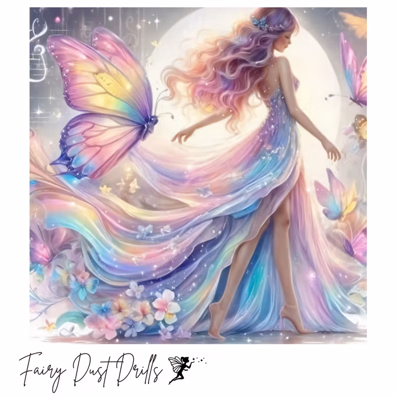 Diamanttavla Fairy Dust Butterfliy Fairy 50x50