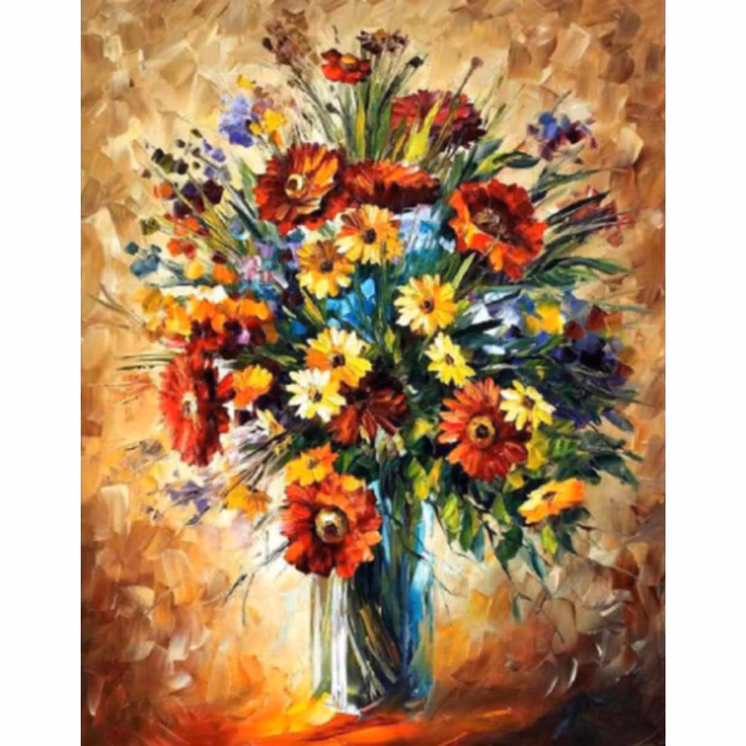 Diamanttavla Flowers Oil Painting  40x50