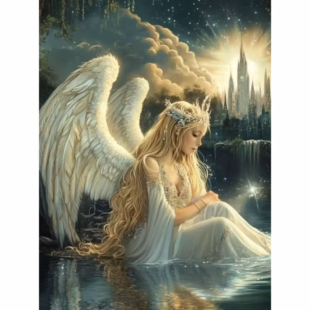 Diamanttavla Fairytale Angel 40x50