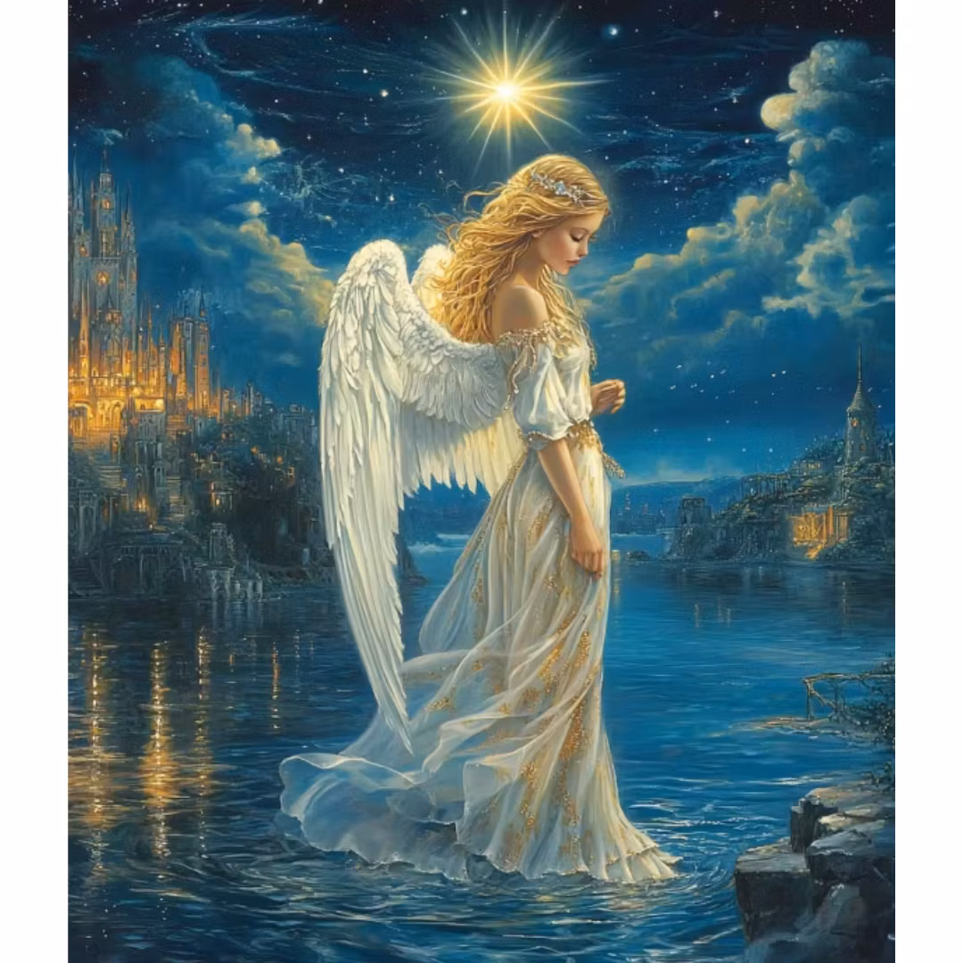 Diamanttavla Ängel 40x50