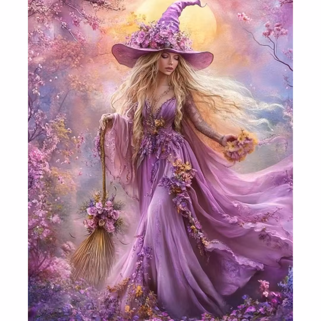 Diamanttavla Spring Witch 50x70