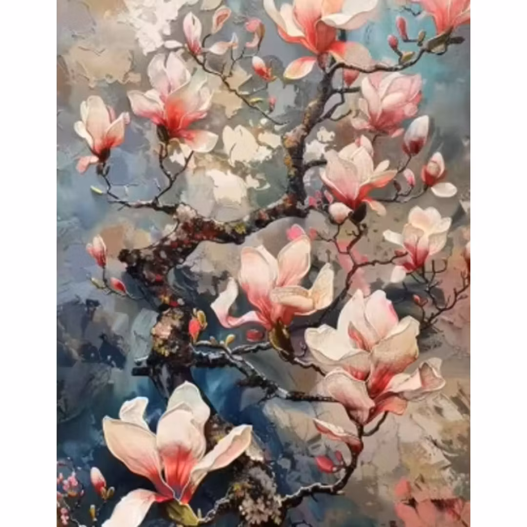 Diamanttavla Magnolia 40x50