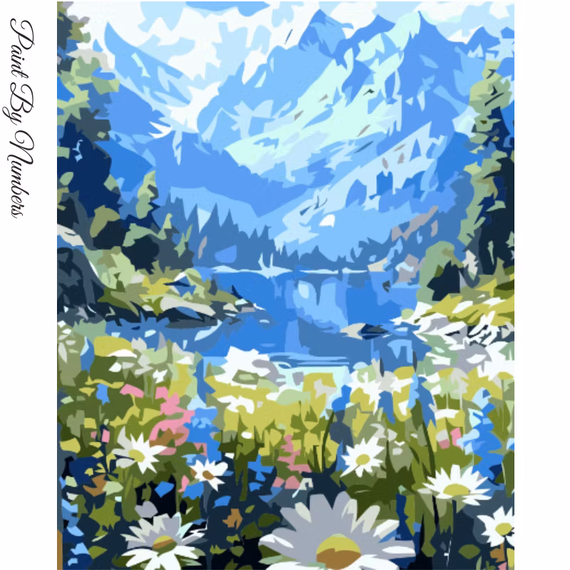 Paint By Numbers Bergslandskap 40x50