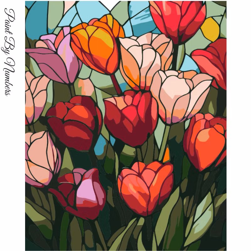 Paint By Numbers Tulpaner 40x50