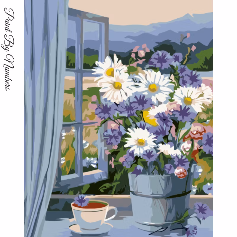 Paint By Numbers Window Summer 40x50