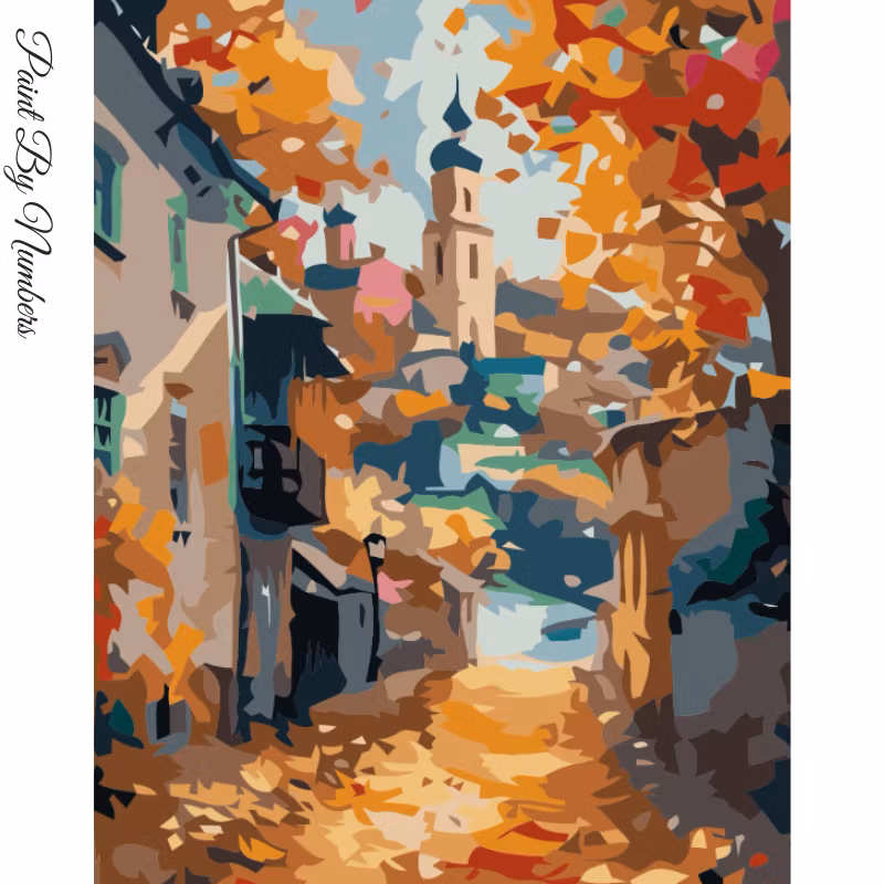 Paint By Numbers Village 40x50
