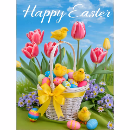 Diamanttavla Påskkycklingar 40x50