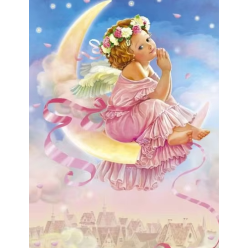 Diamanttavla Little Angel Girl 40x50