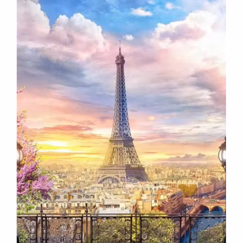 Diamanttavla La Tour Eiffel La Tour 40x50