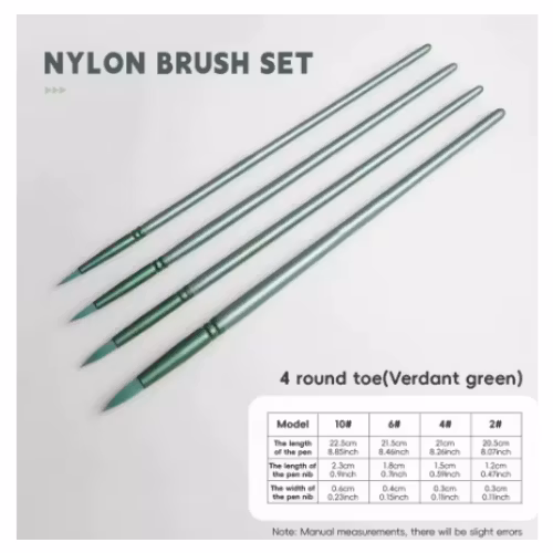 Paint By Number Penslar Nylon 4-Pack Grön