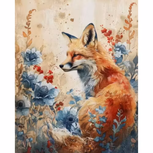 Diamanttavla Beautiful Fox 40x50