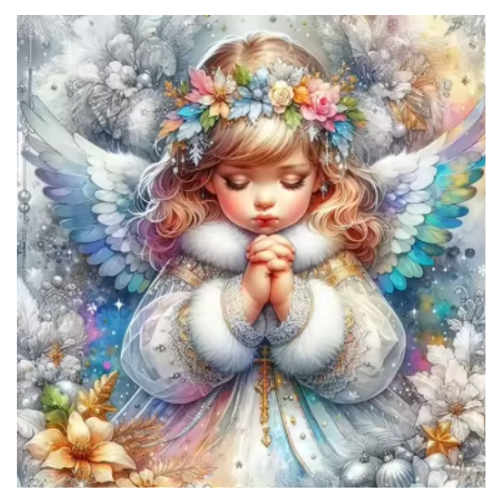 Diamanttavla Color Angelgirl 50x50