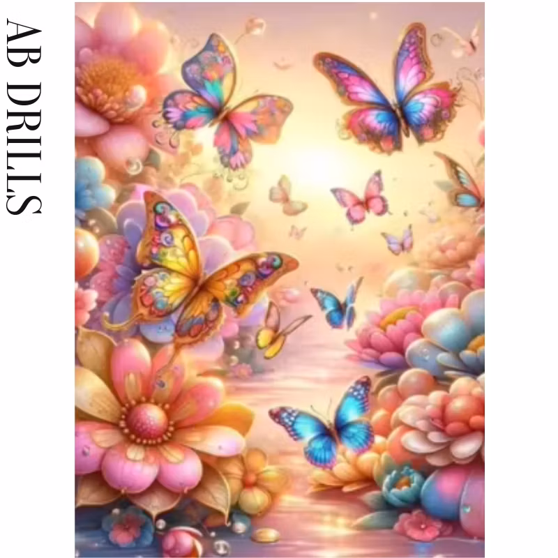 Diamanttavla AB Drills Butterflies 40x50