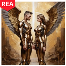 Diamanttavla Metallic Love 50x50