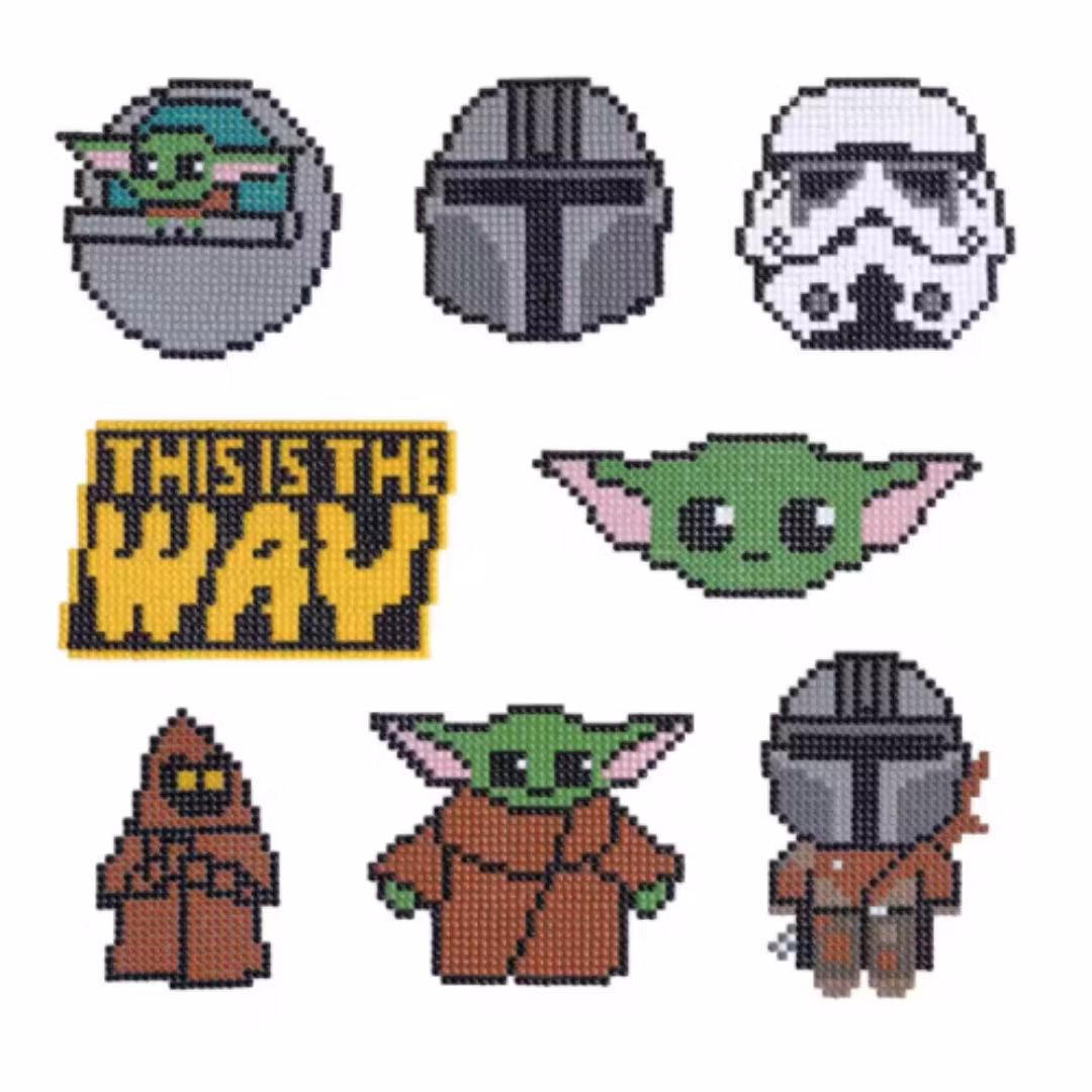 Diamond Painting Stickers Star Wars 8 st