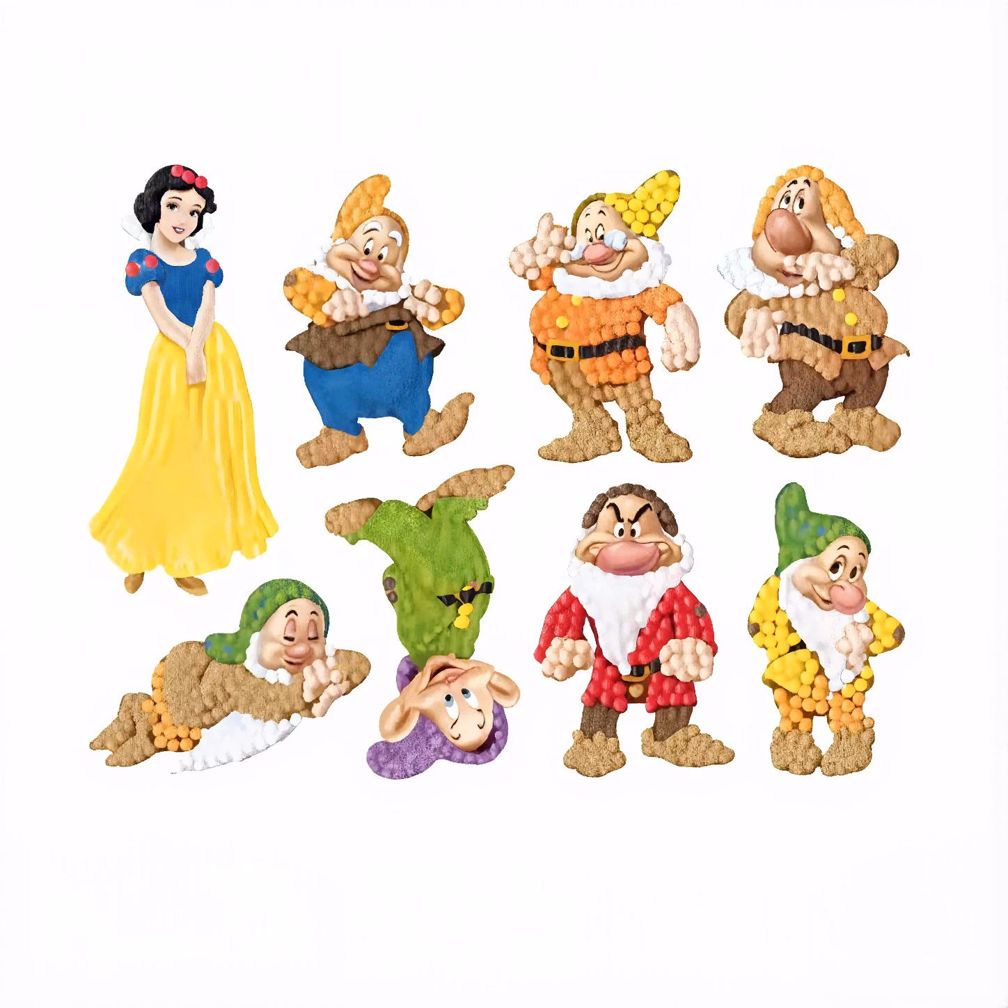 Diamond Painting Stickers Snövit Med Dvärgar 8 st