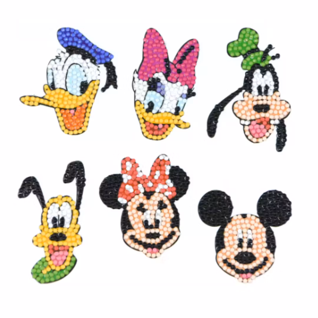 Diamond Painting Stickers Kalle och Vänner 6 st