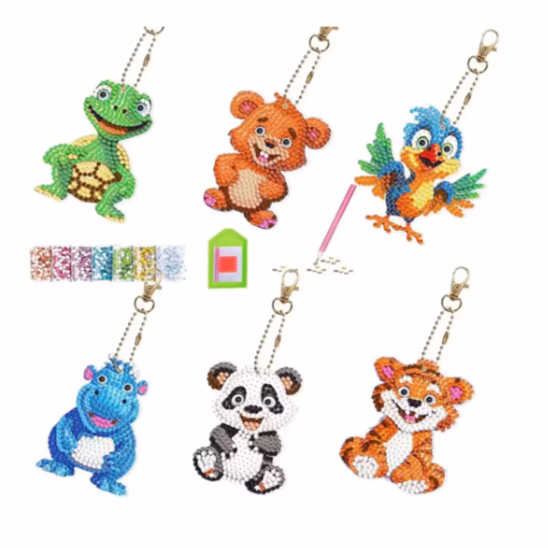 Nyckelringar Djur 6-Pack