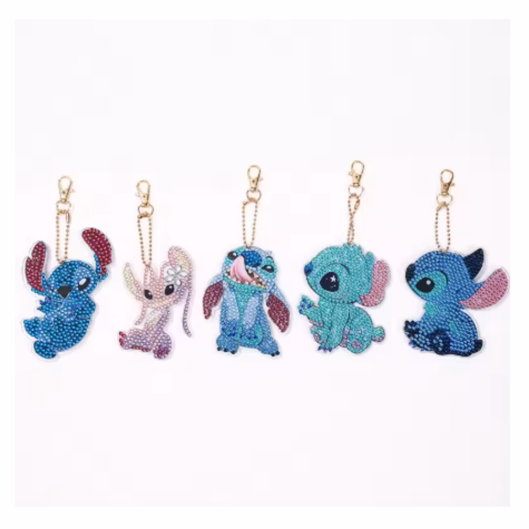 Nyckelringar Stitch 5-Pack
