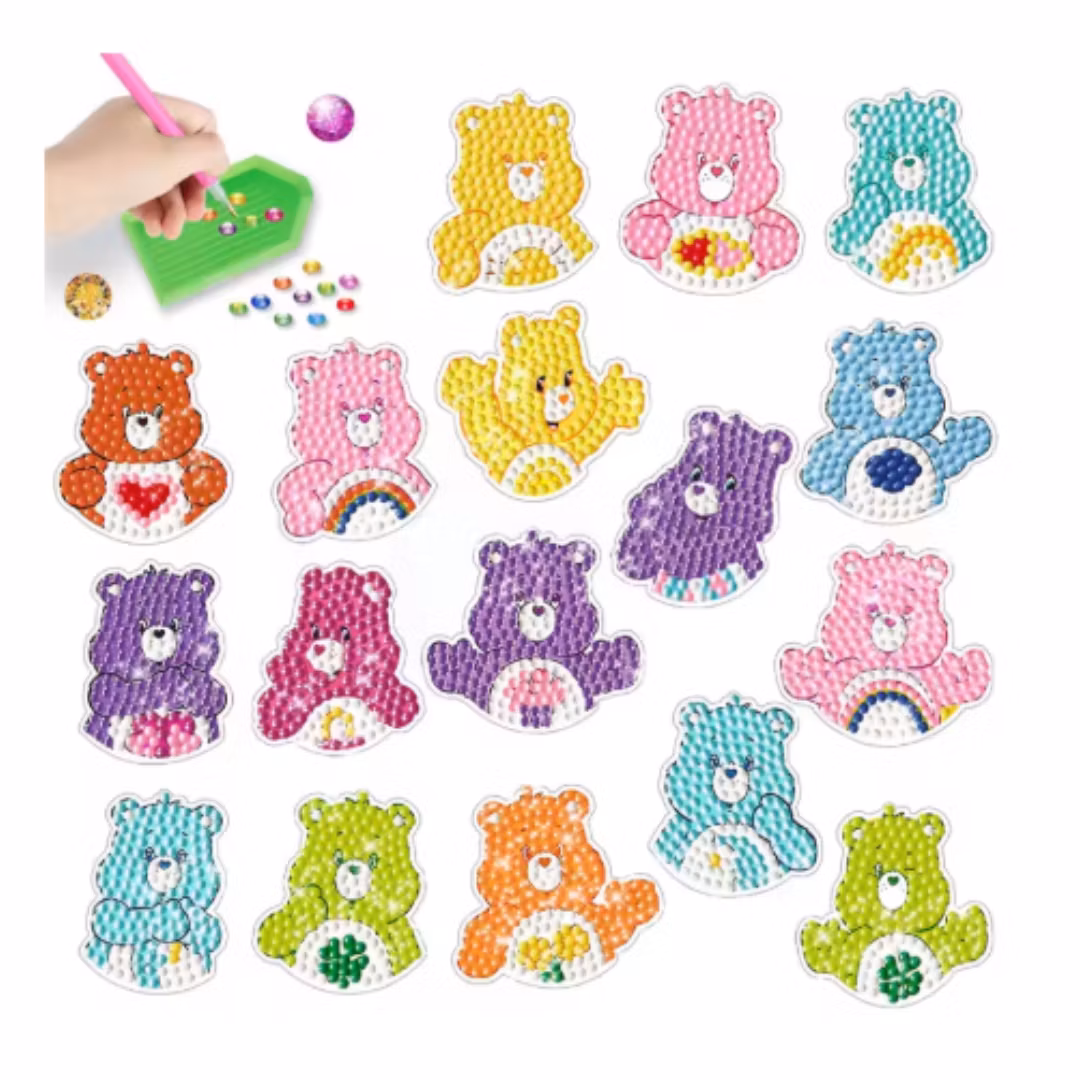 Diamond Painting Stickers Kramiga Björnar 17-Pack
