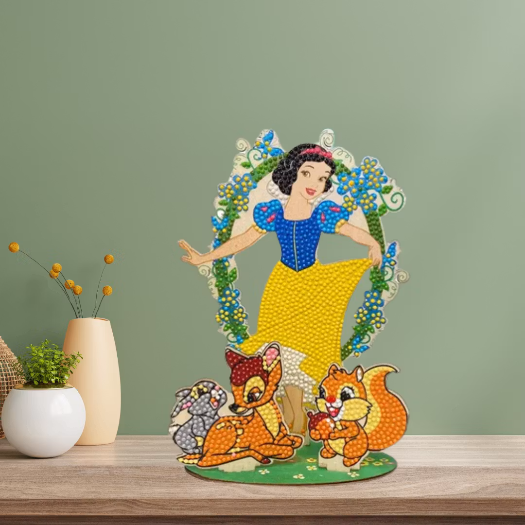 Diamond Painting Borddekoration Snövit ca 20 cm