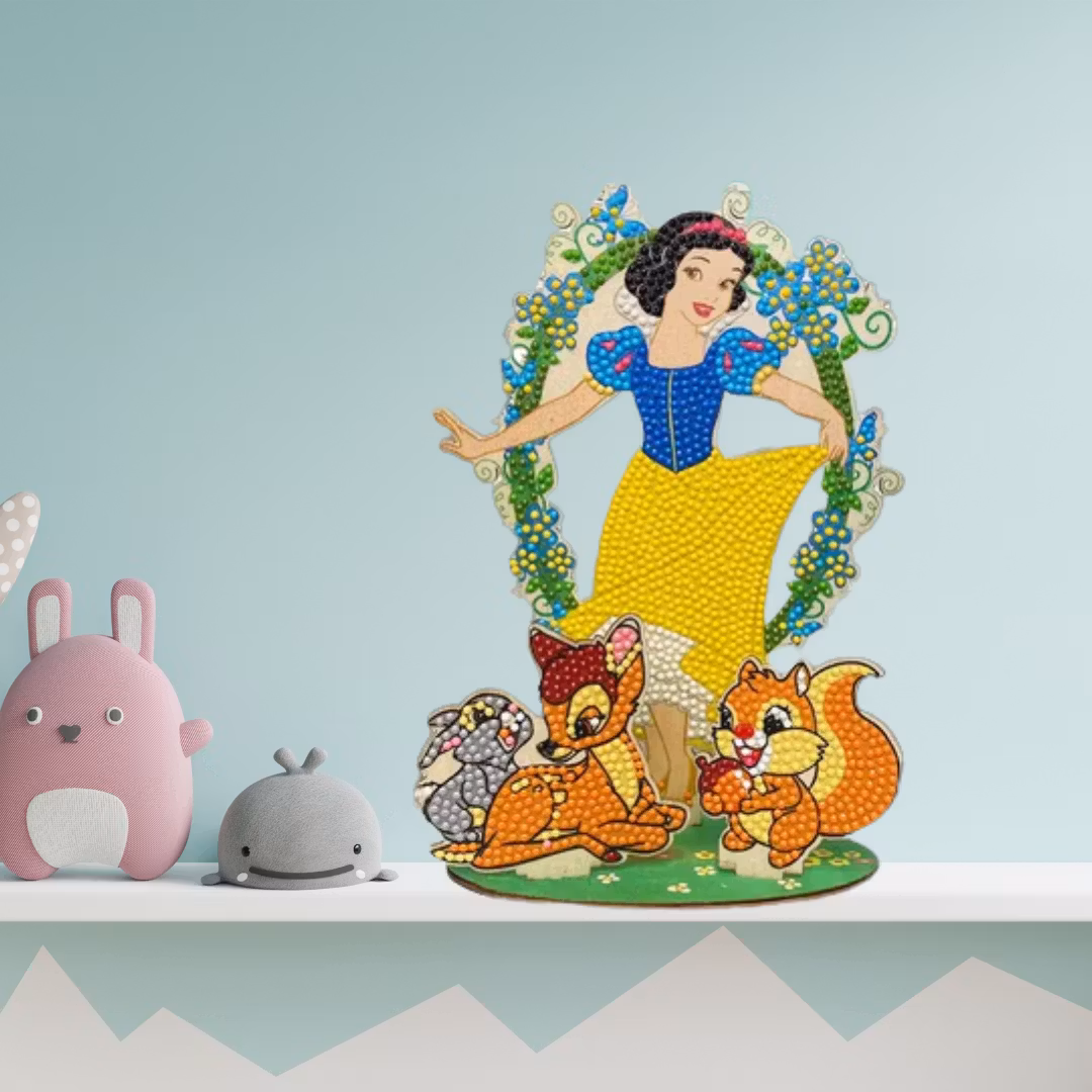 Diamond Painting Borddekoration Snövit ca 20 cm