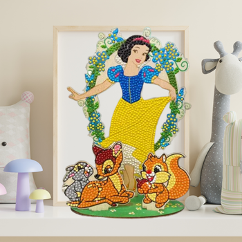 Diamond Painting Borddekoration Snövit ca 20 cm