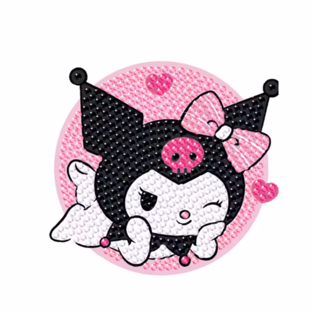 Diamond Painting Glasunderlägg 8-Pack Hello Kitty Mede Vänner