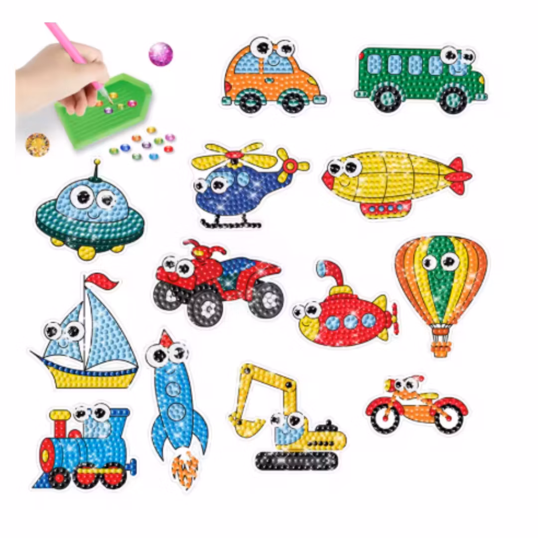 Diamond Painting Stickers Fordon 13 st