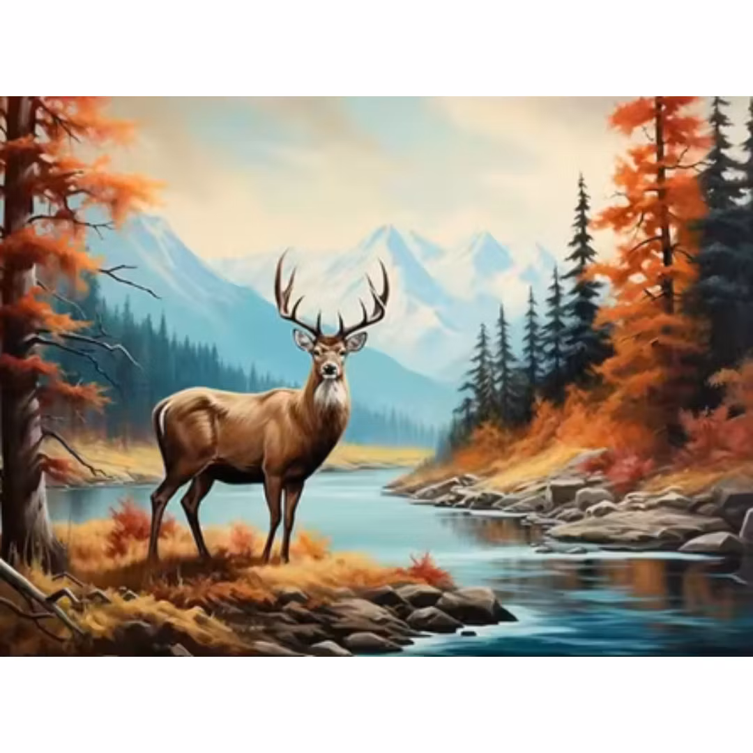 Diamanttavla Nobel Deer 40x50