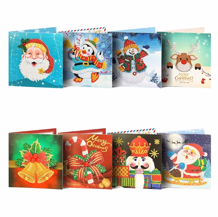 Julkort Christmas II  8-pack 15x15 cm (Utvikta 30x15)
