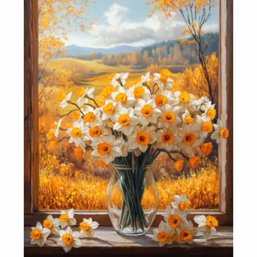 Diamanttavla Liljor 40x50