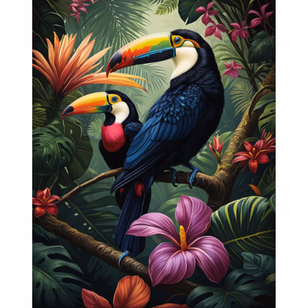 Diamanttavla Exotic Bird 40x50