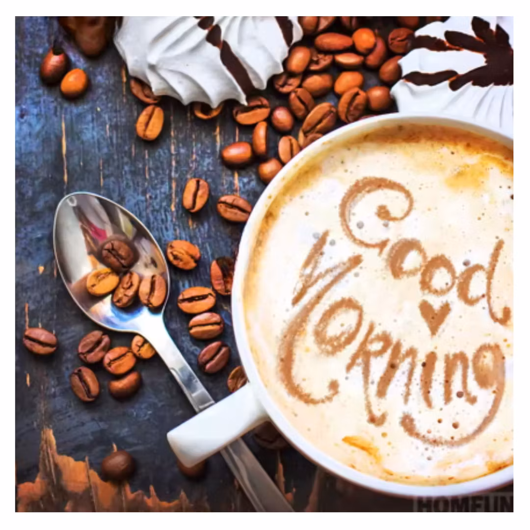 Diamanttavla Good Morning Coffee 40x40